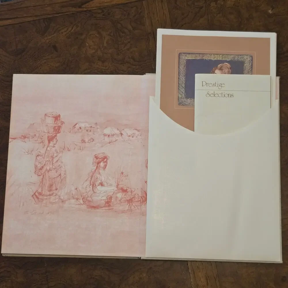 1977 Edna Hibel Lithographs First Edition Book 3 Catalogs 6 Prints Folio Set